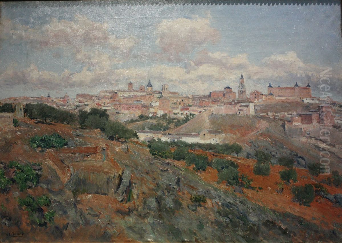 Vue de Tolede Oil Painting by Aureliano de Beruete y Moret