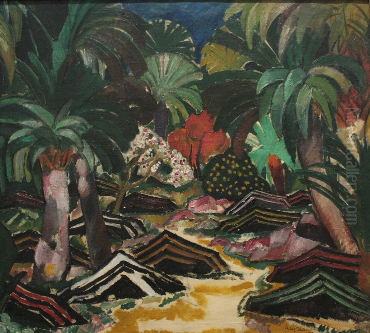 Campement arabe Oil Painting by Charles Georges Dufresne
