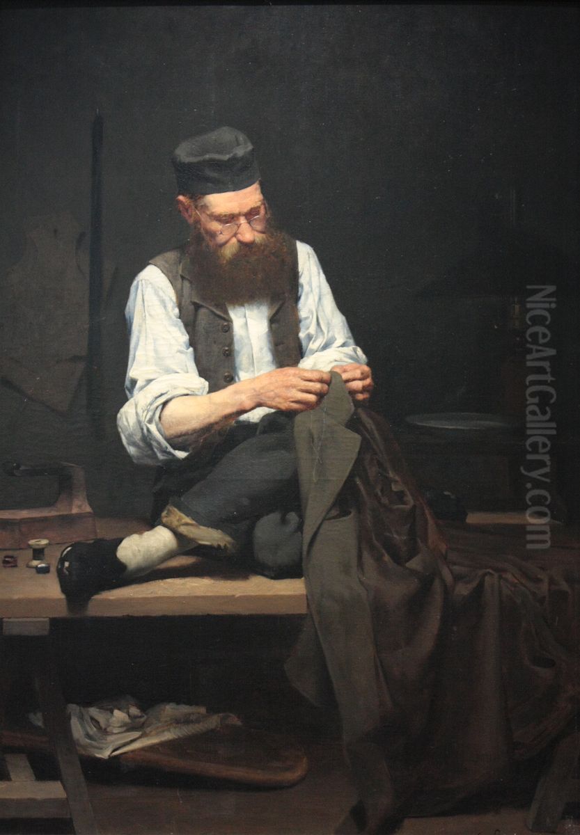 Le Concierge est tailleur Oil Painting by Ernest Bordes