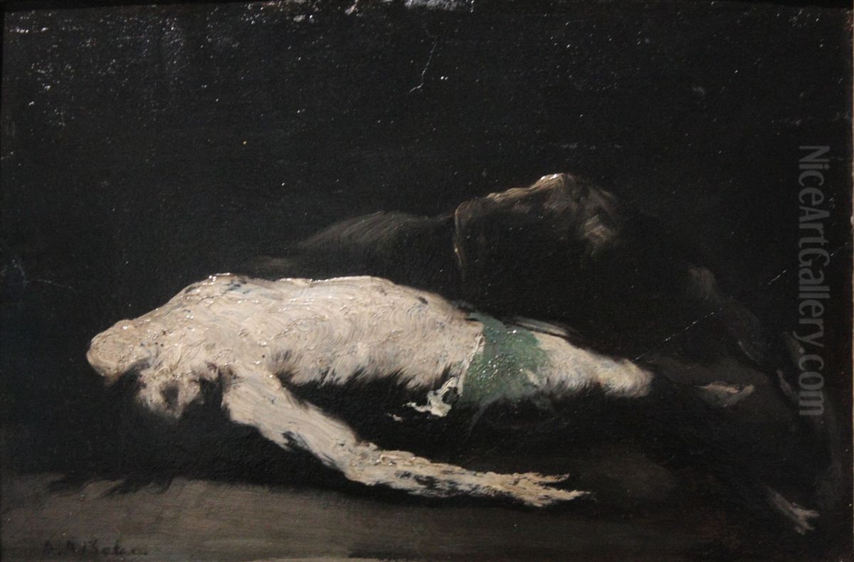 Le Bon Samaritain Oil Painting by Augustin Theodule Ribot