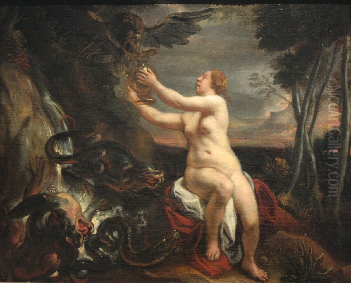 Hebe Oil Painting by Jacob Jordaens
