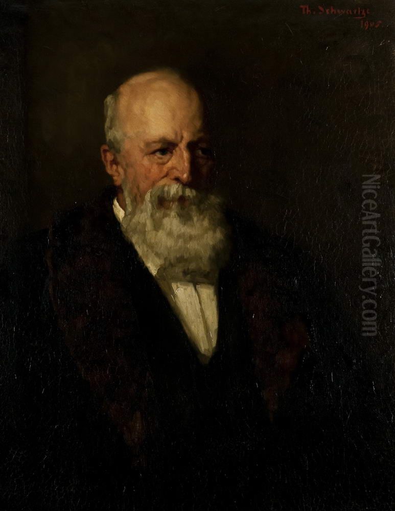 portret van Mr. M. Tydeman Oil Painting by Therese Schwartze