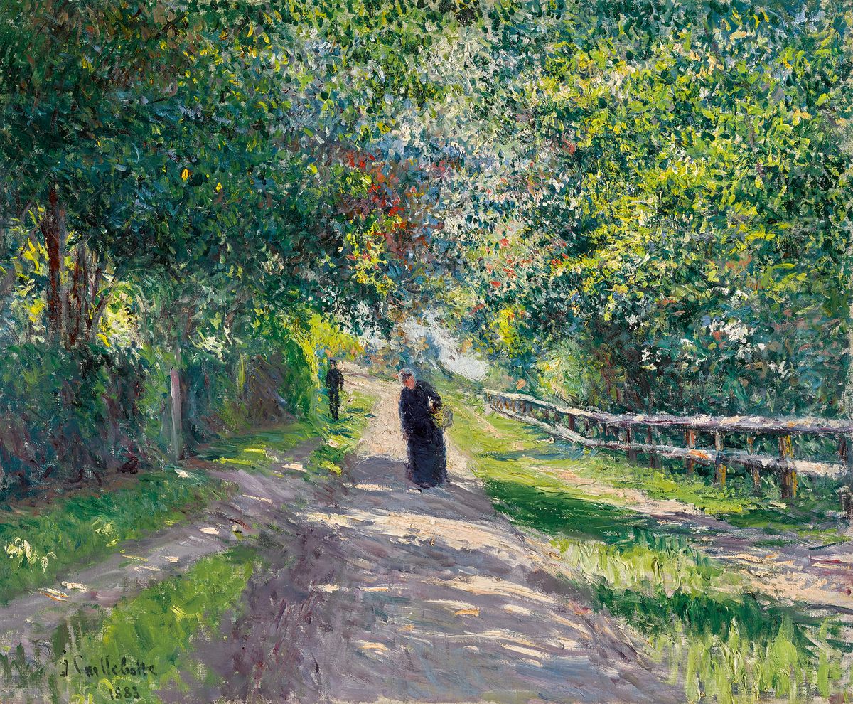 Allee der Villa des Fleurs in Trouville Oil Painting by Gustave Caillebotte