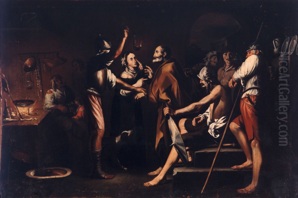 Negacion de San Pedro Oil Painting by Antonio Palomino