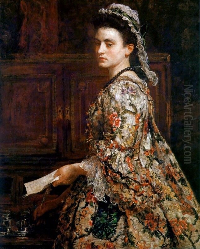 Vanessa Oil Painting by Sir John Everett Millais