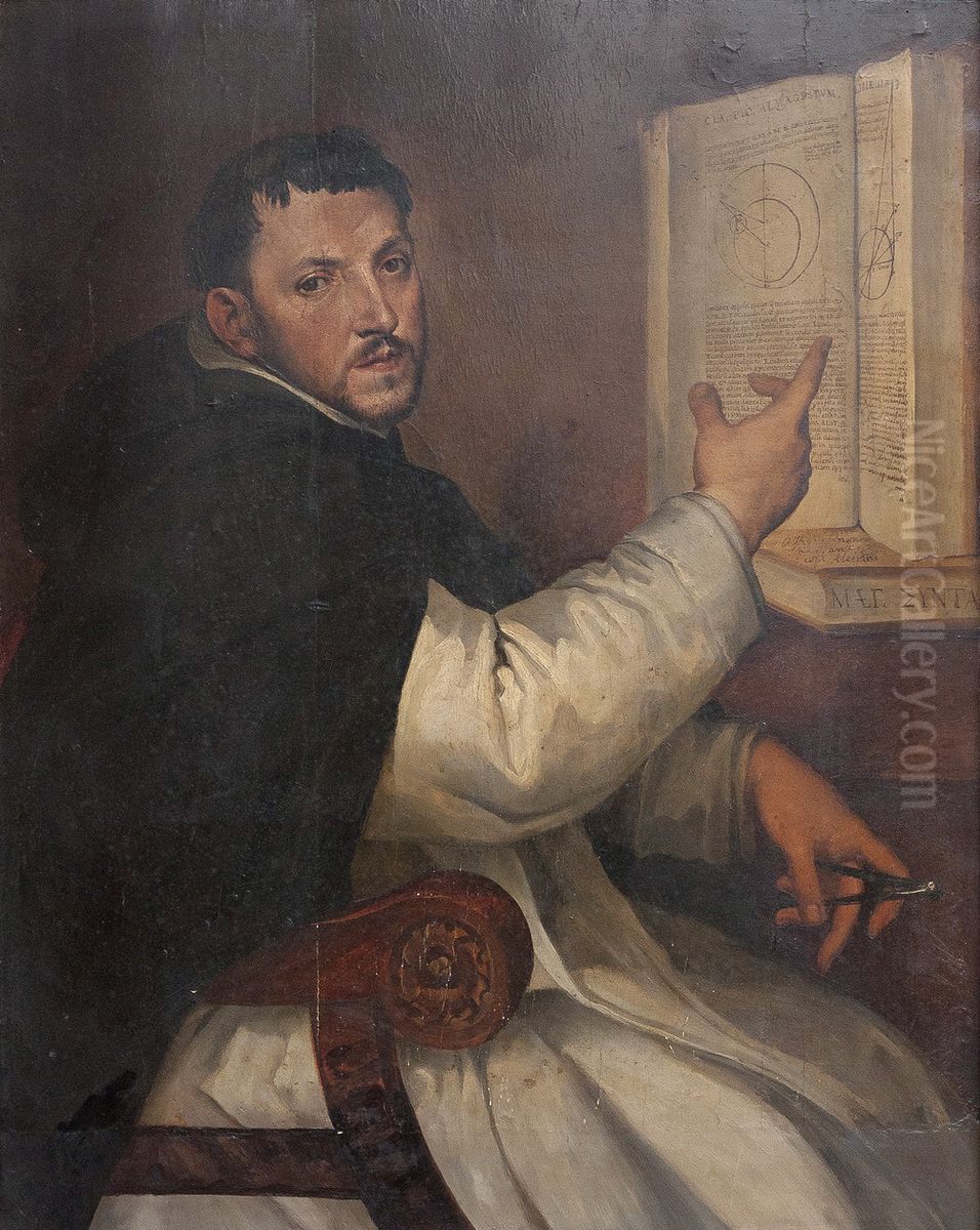 Portrait of Ignazio Danti by Bartolomeo Passerotti Oil Painting by Bartolomeo Passarotti