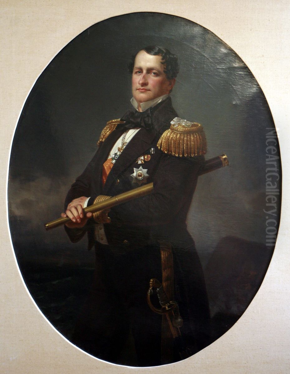 Portrait of admiral Oil Painting by Franz Xavier Winterhalter