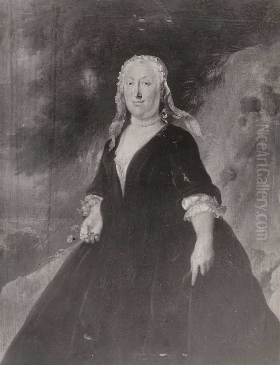 Anna Homout b. Horneman Oil Painting by Cornelis Troost