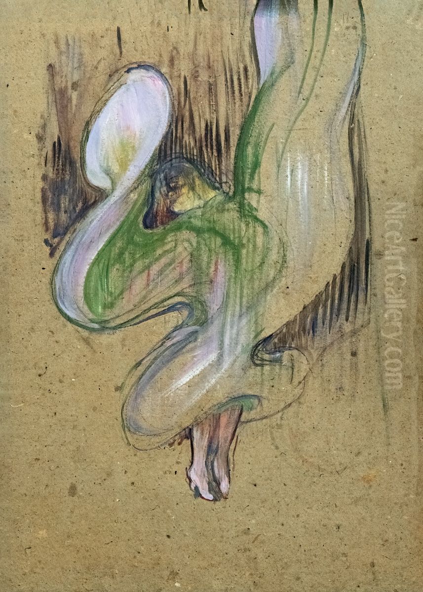 La Loie Fuller aux-Folies-Bergere Oil Painting by Henri De Toulouse-Lautrec
