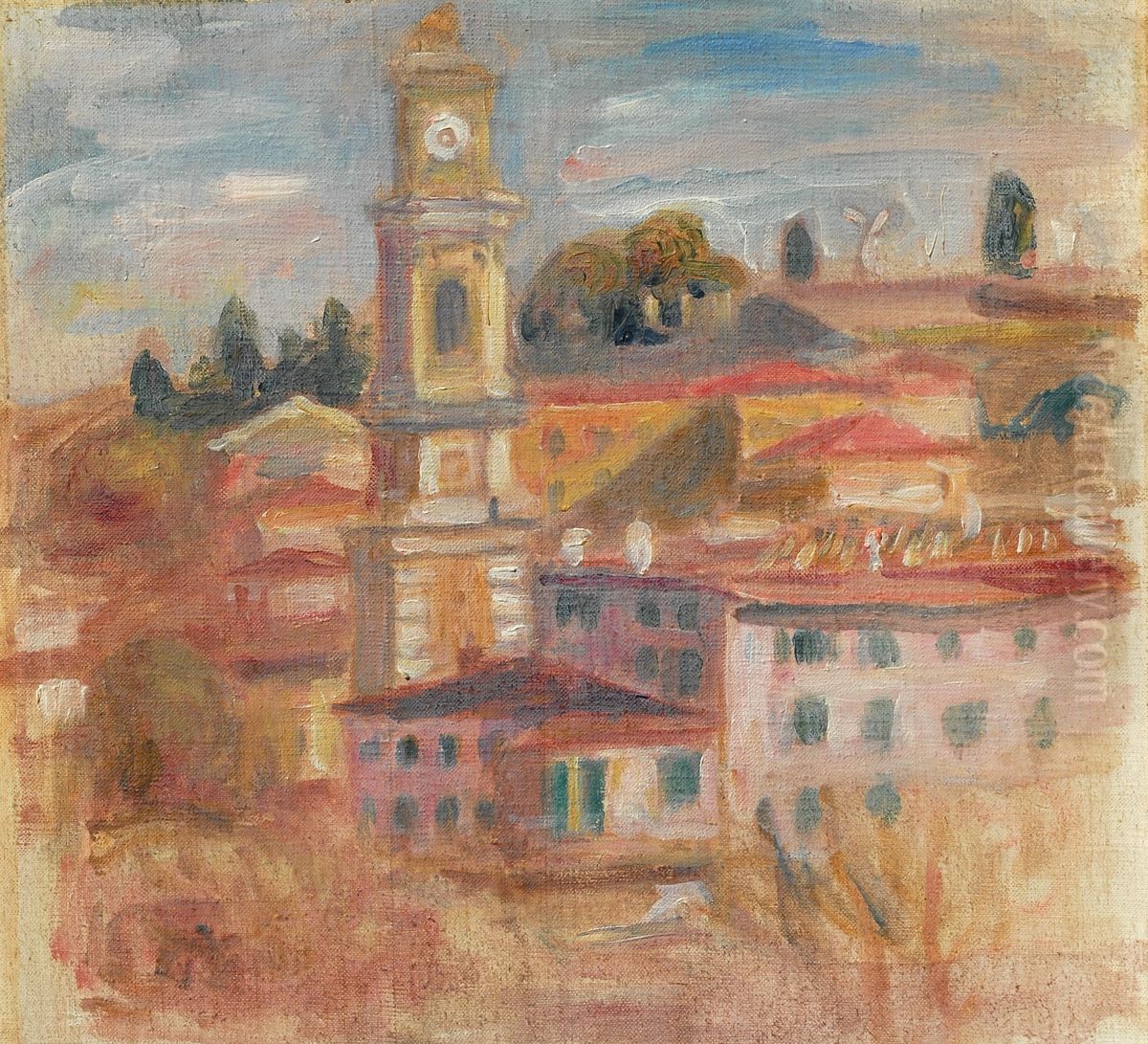 Dacher der Altstadt von Nizza Oil Painting by Pierre Auguste Renoir