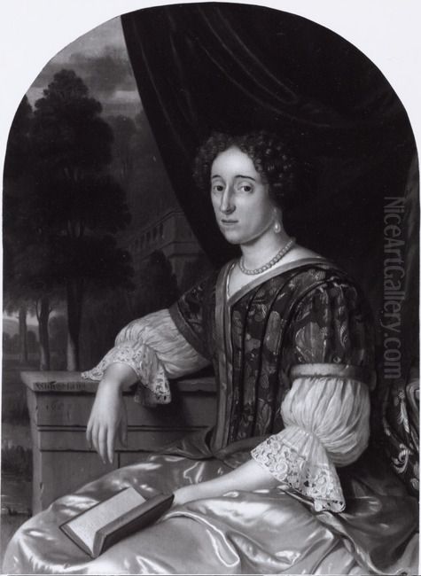 Portrait of an unknown woman Oil Painting by Pieter Cornelisz van Slingelandt