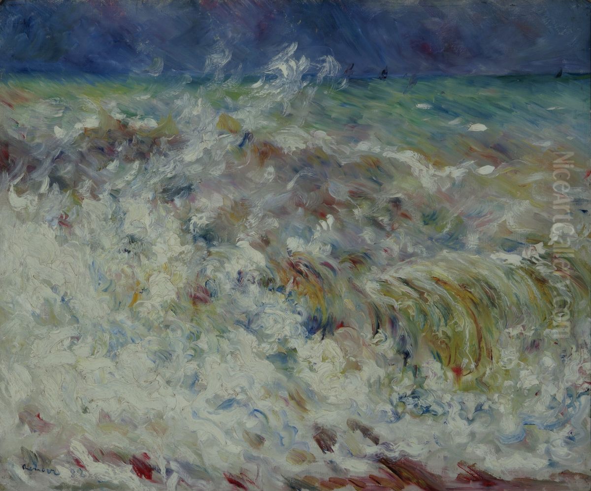 The Wave Oil Painting by Pierre Auguste Renoir