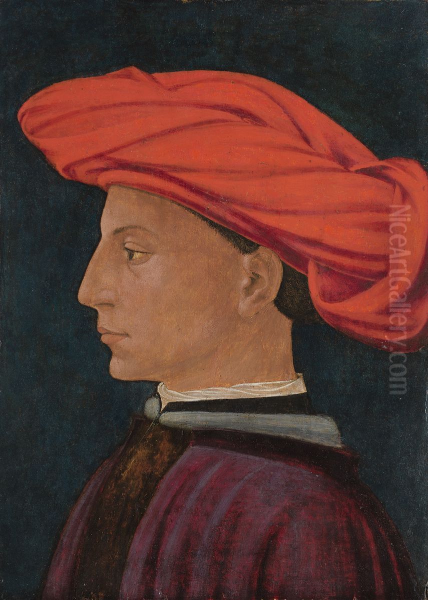 A Young Man in a Scarlet Turban Oil Painting by Masaccio