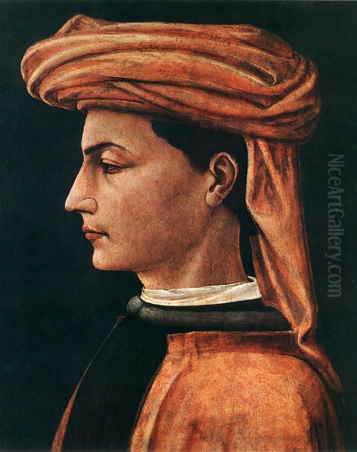 Portrait de jeune homme Oil Painting by Domenico Veneziano