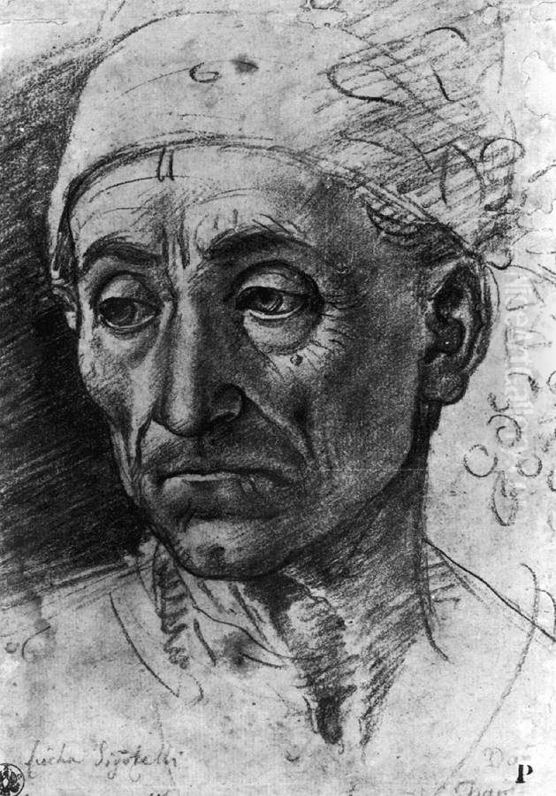 Head of a Poet Wearing a Cap Oil Painting by Luca Signorelli