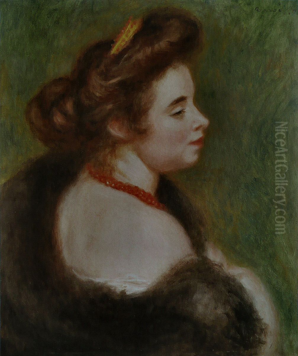 Portrait de Marthe Denis Oil Painting by Pierre Auguste Renoir