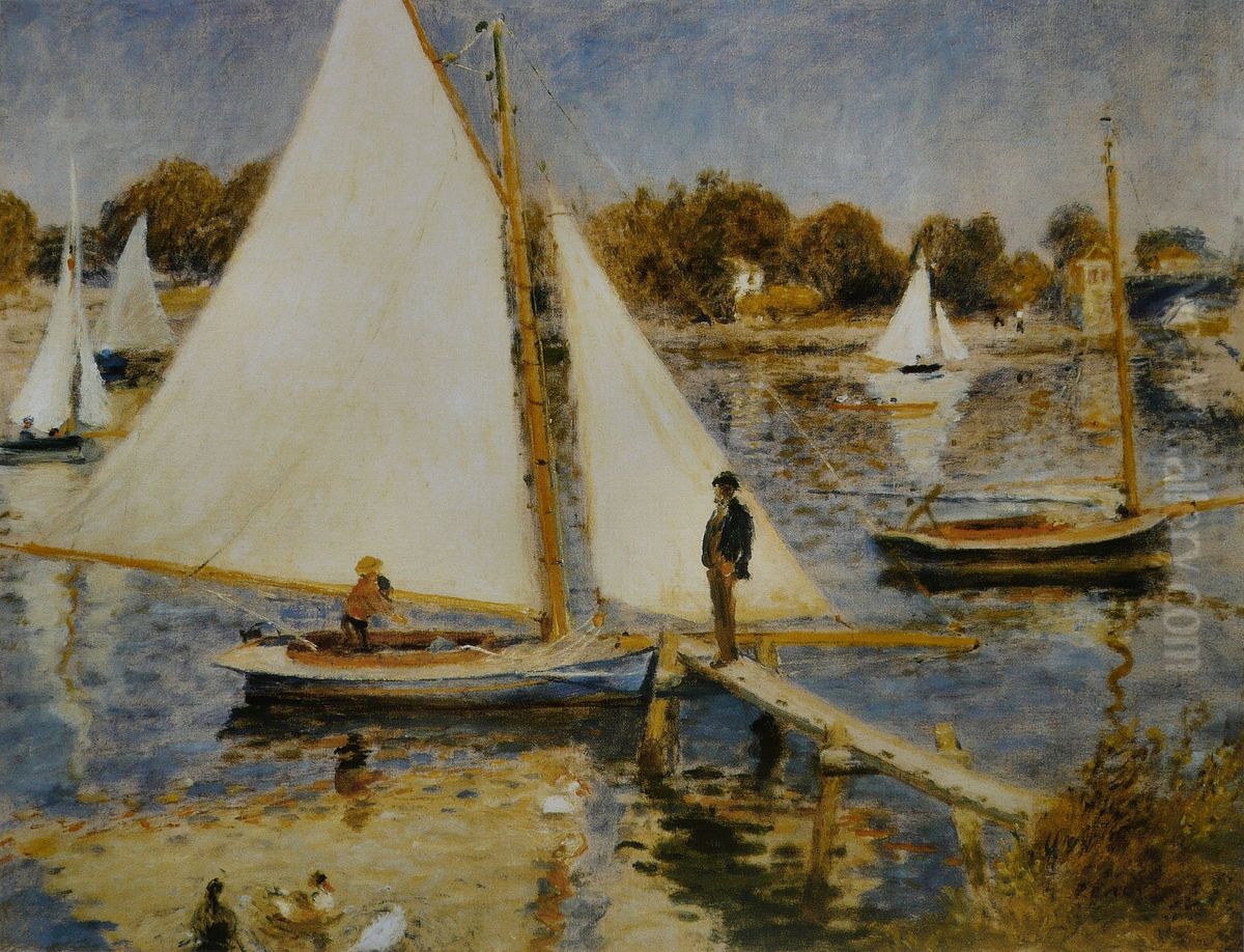 La Seine a Argenteuil (The Seine at Argenteuil) Oil Painting by Pierre Auguste Renoir