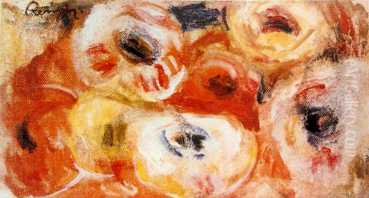Anemones Oil Painting by Pierre Auguste Renoir