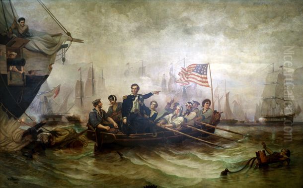 Battle of Lake Erie,U.S. Senate Art Collection, U.S. Capitol, Washington, D.C. Oil Painting by William Henry Powell