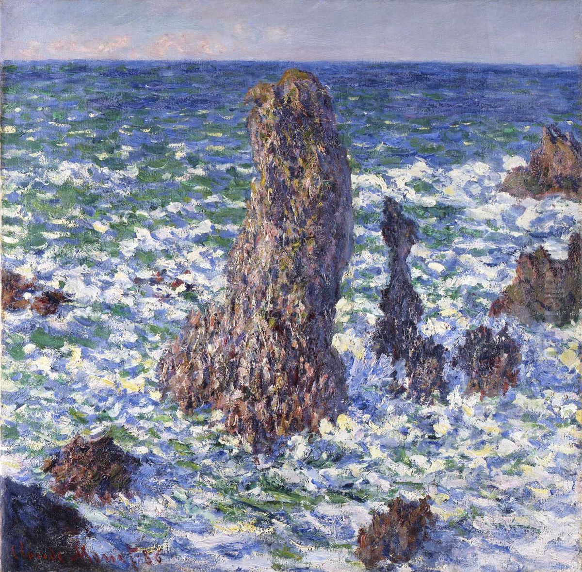 Pyramides at Port-Coton Oil Painting by Claude Oscar Monet