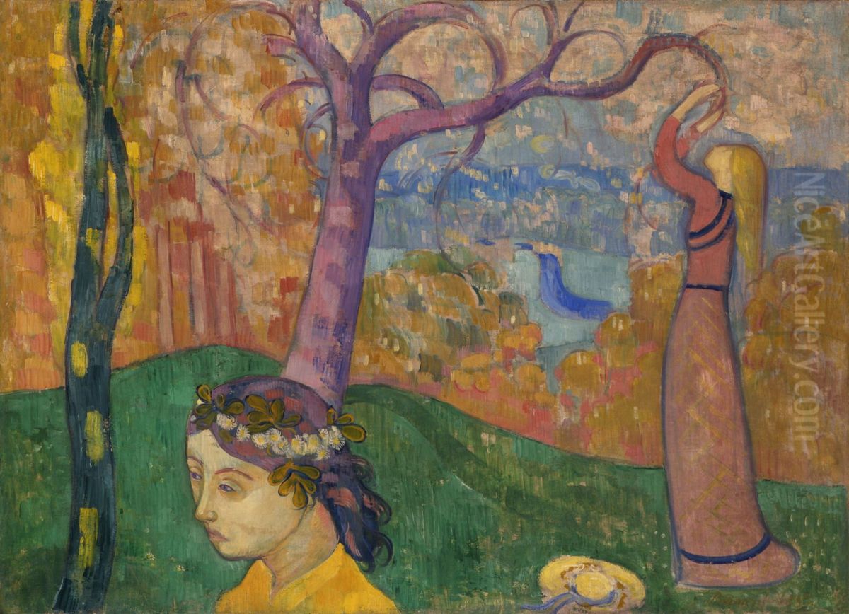 Printemps ou Madeleine au Bois d'Amour Oil Painting by Emile Bernard