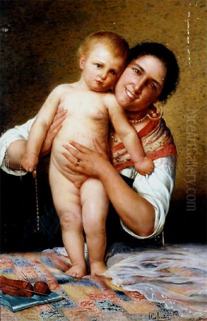 Il mio gioiello Oil Painting by Pasquale Celommi