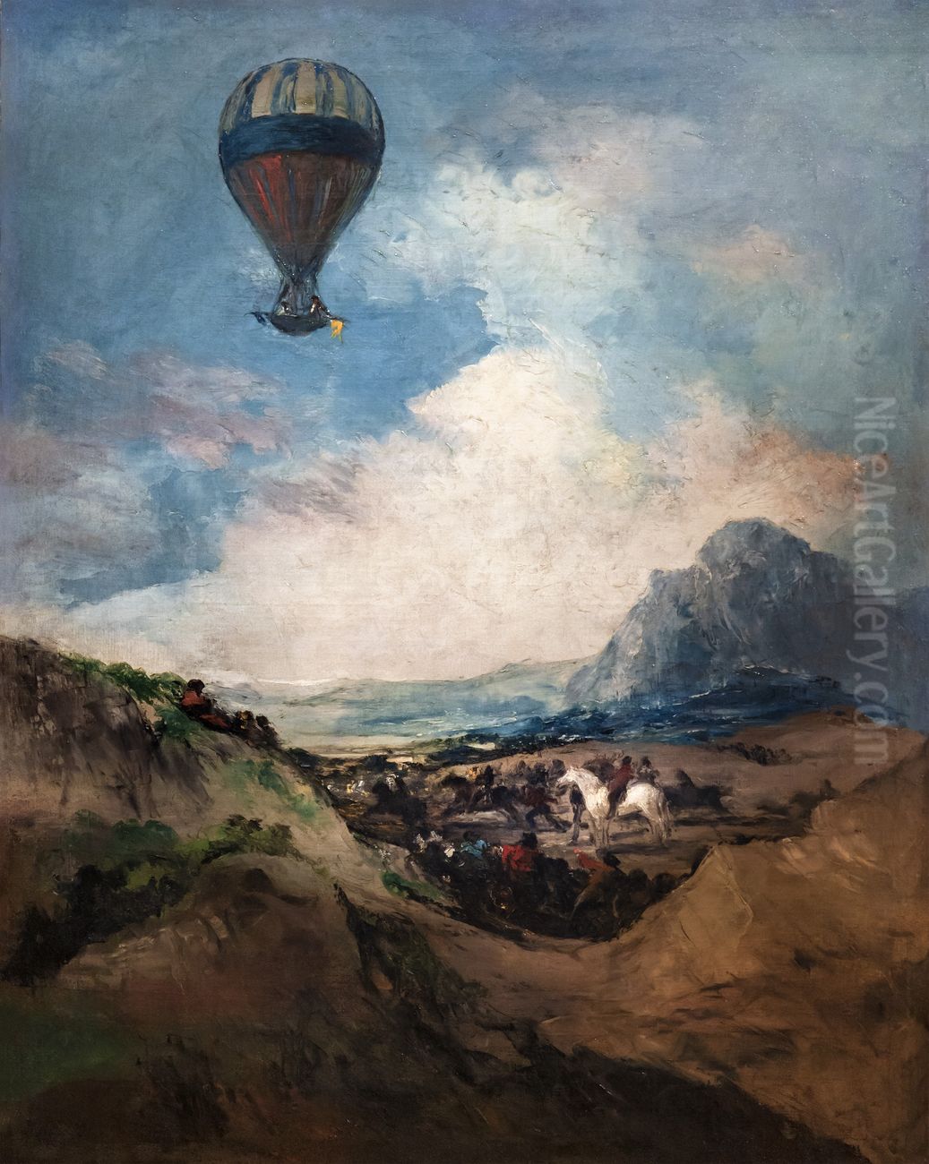 El globo Oil Painting by Francisco Goya Fuendetodos