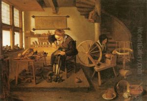 Shoemaker and Spinner in a Workshop