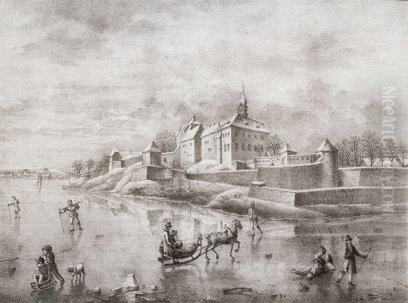 Akershus Oil Painting by Peter Frederik Wergmann