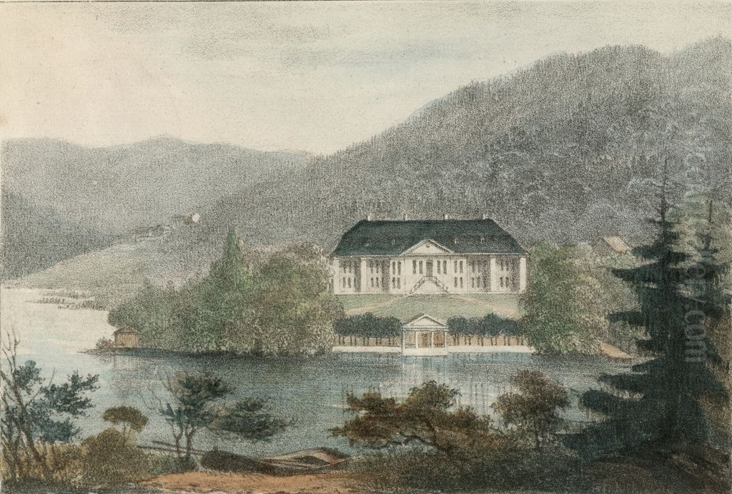 Bogstad gard Oil Painting by Peter Frederik Wergmann