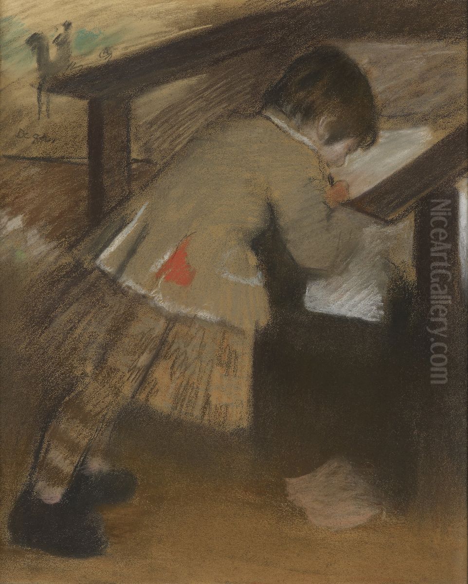 Jacques de Nittis as a Child Oil Painting by Edgar Degas