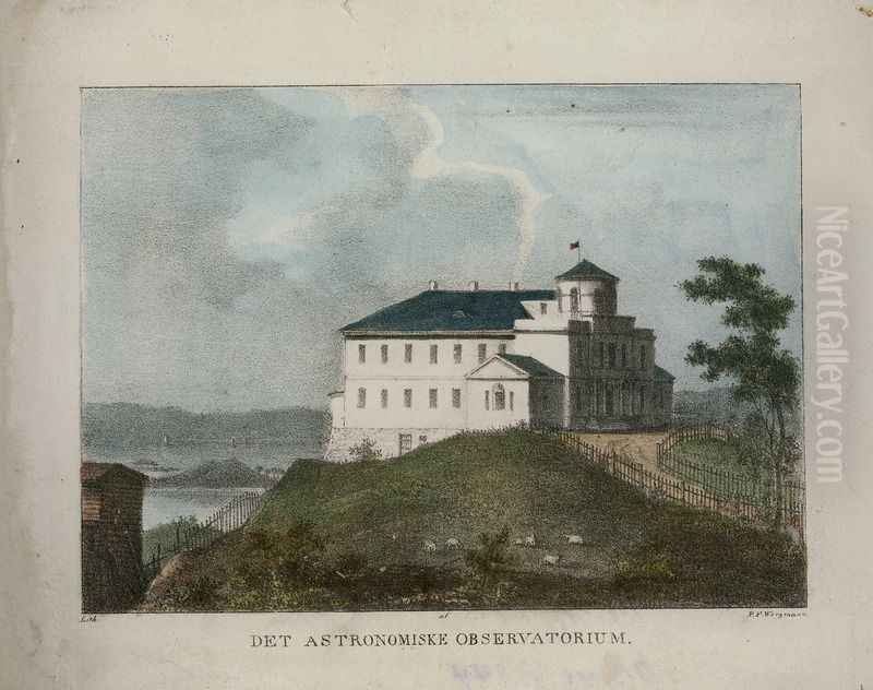 Observatoriet, Observatoriegt. 1 Oil Painting by Peter Frederik Wergmann