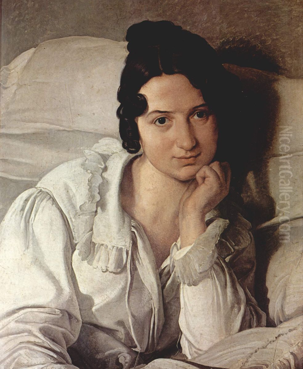 Ritratto di Carolina Zucchi Oil Painting by Francesco Hayez