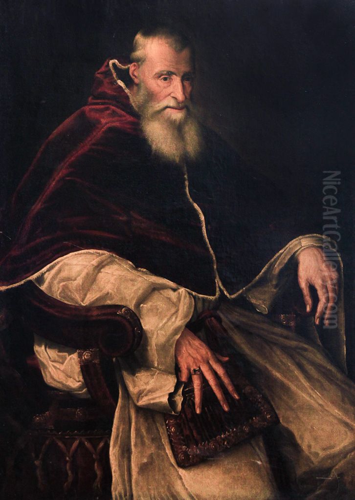 Papa III Pavelin portreti Oil Painting by Titian