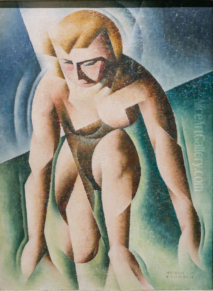 Kneeling Figure Oil Painting by Bertram Brooker