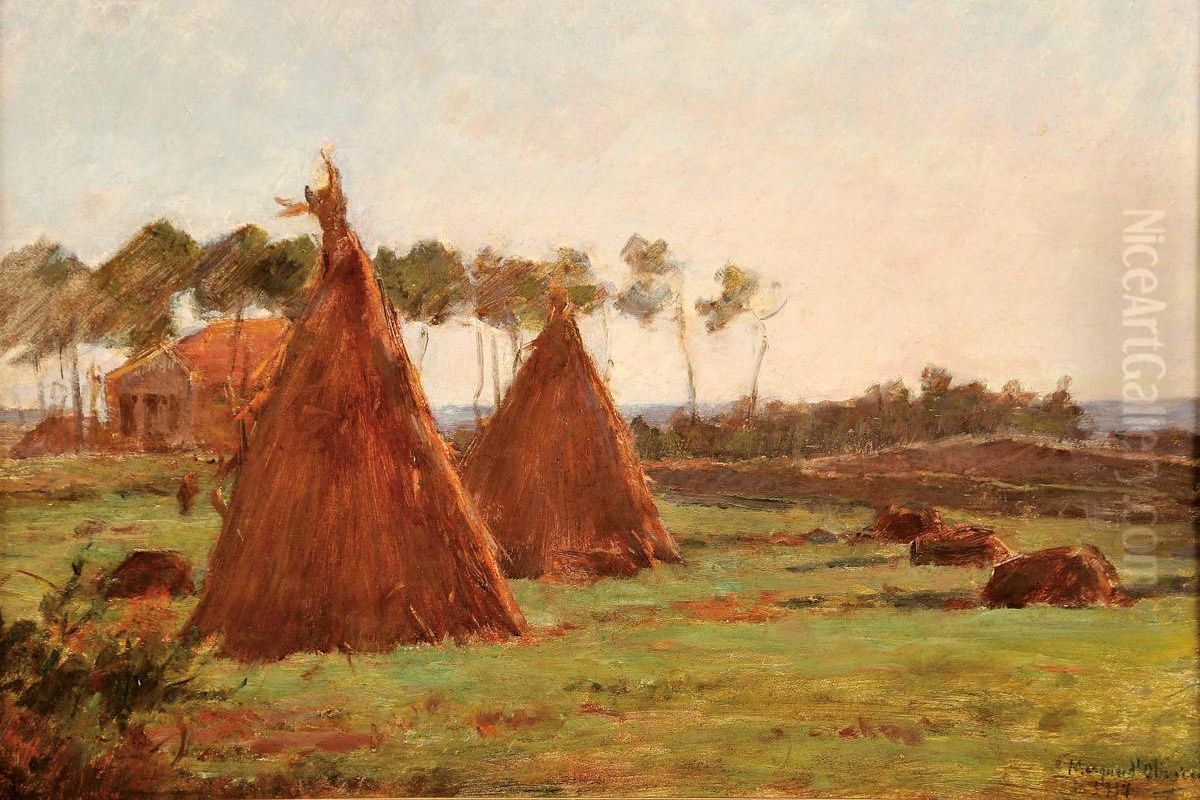 As Medas - Fim de tarde Oil Painting by Joao Marques de Oliveira