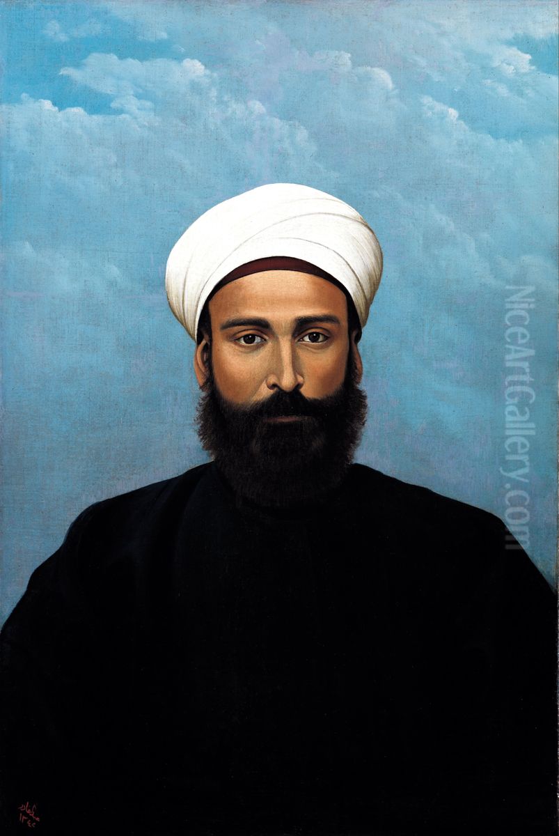 lwht llshykh mhmd drwysh alalwsyPortrait of Mohamed Darouich al Allousilabel QS:Len,
