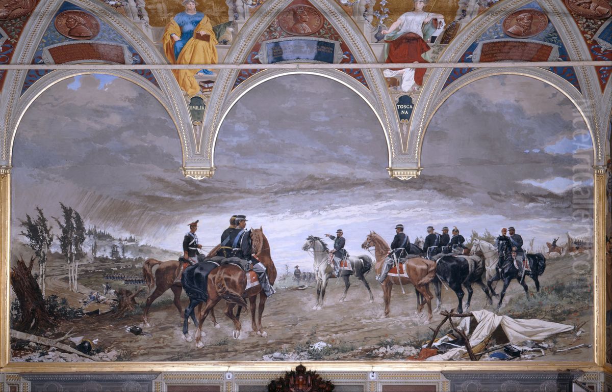 The Battle of San Martino Oil Painting by unknown