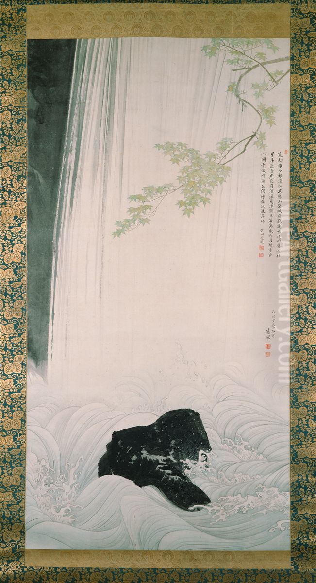 『ri ben yu: qing feng pu bu tu』 Oil Painting by unknown