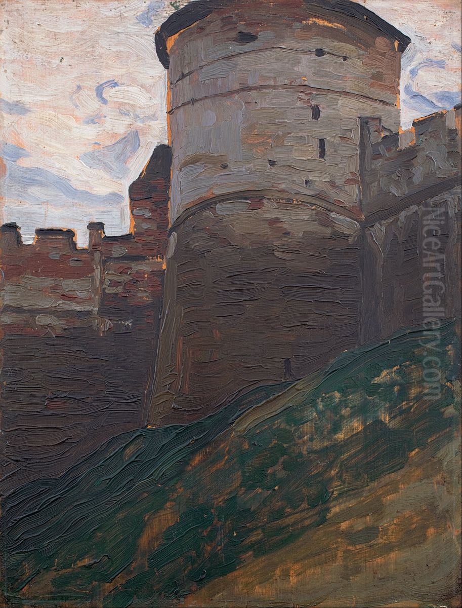 The Fortress Tower. Nizhny Novgorod Oil Painting by Nicholas Roerich