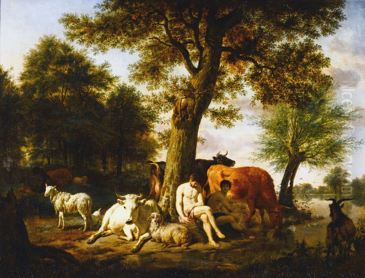 Mercure, Argus et Io Oil Painting by Adriaen Van De Velde
