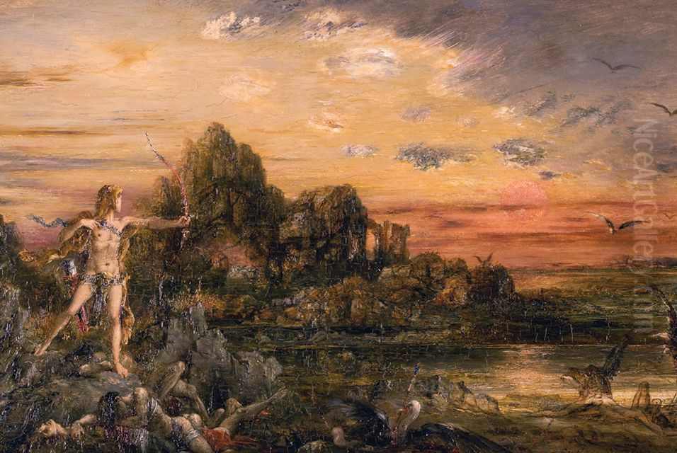 Hercules and the Stymphalian Birds Oil Painting by Gustave Moreau