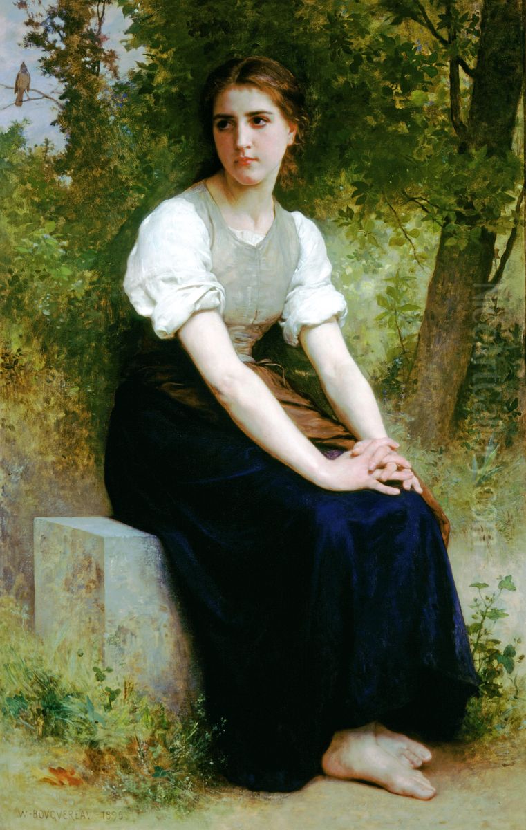 The Song of the Nightingale Oil Painting by William-Adolphe Bouguereau