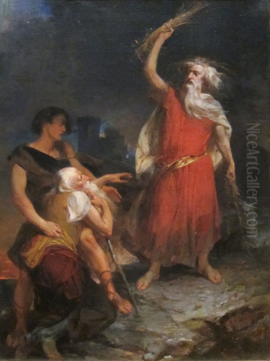 The King and the Beggar Oil Painting by Peter F. Rothermel