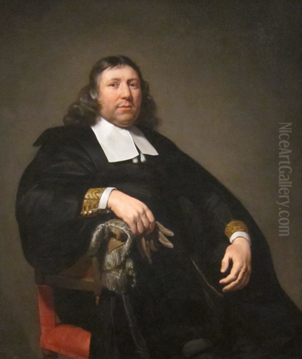 Portrait of Dammas Guldewagen Oil Painting by Jan De Bray