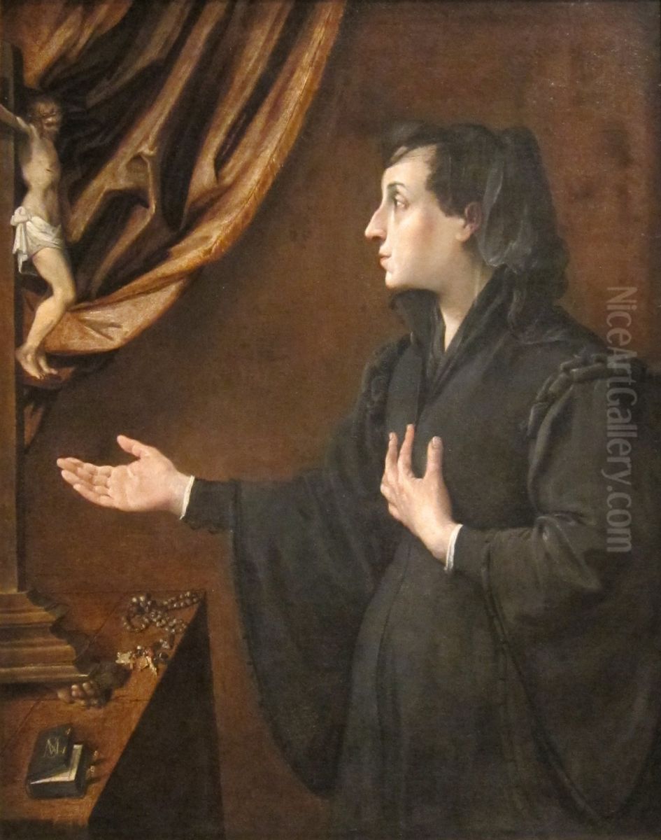Portrait of a Widow Oil Painting by Ludovico Carracci