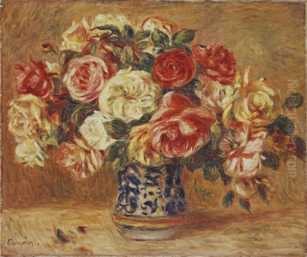 Bouquet de roses Oil Painting by Pierre Auguste Renoir