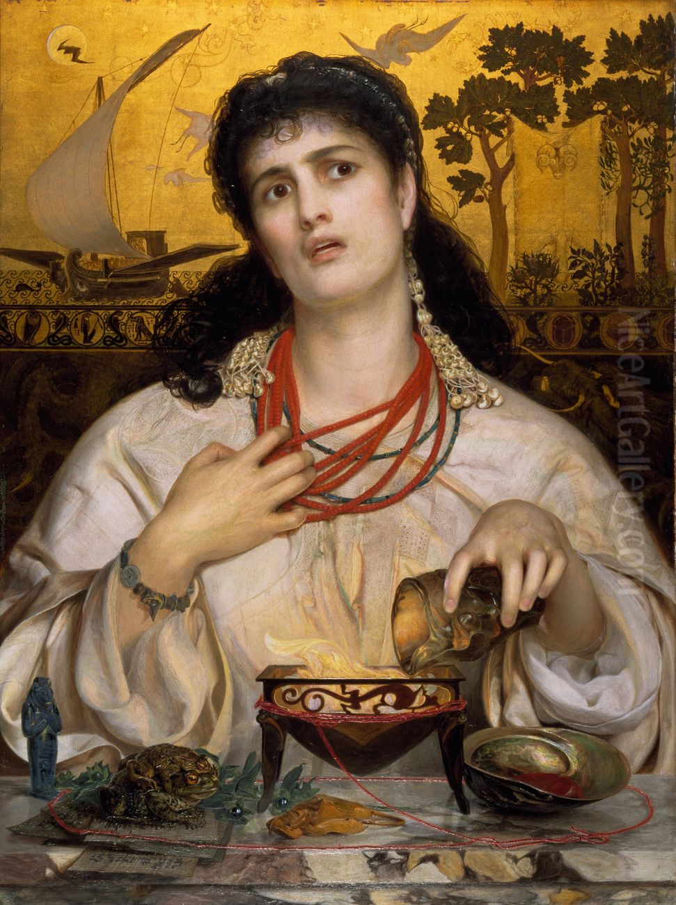Medea Oil Painting by Frederick Sandys