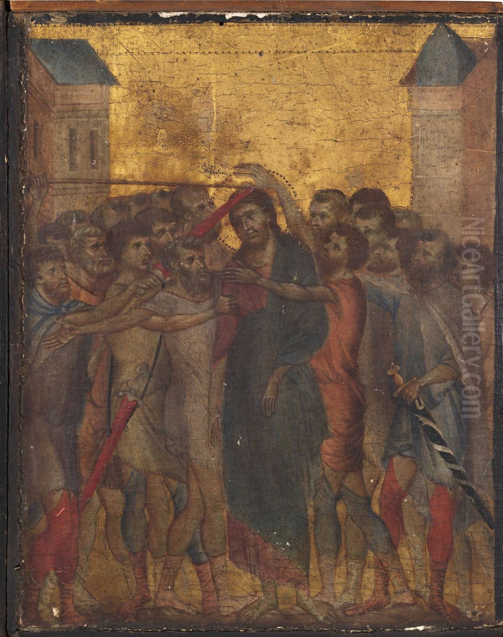 The Mocking of Christ Oil Painting by (Cenni Di Peppi) Cimabue