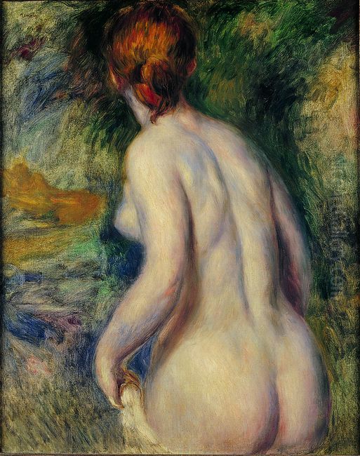 Nude Seen from the Back Oil Painting by Pierre Auguste Renoir